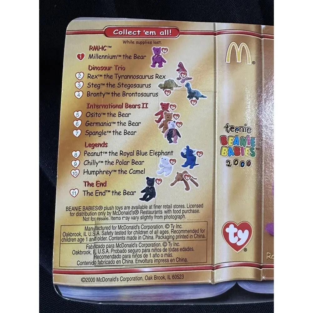 Ty Beanie Babies 2000 Millennium Bear, Ronald McDonald House‎ Charities version